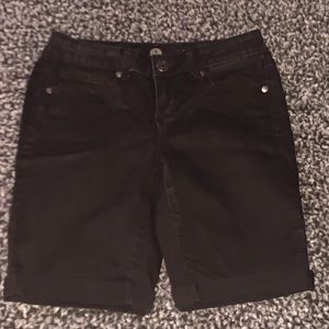 Excellent Condition, Black Denim Bermuda Shorts